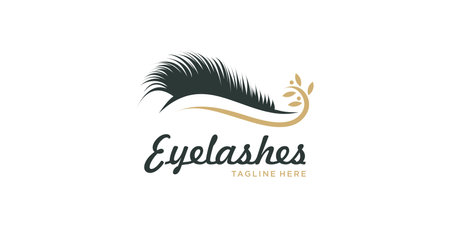 Eyelashes logo design with creative abstract concept Premium Vectorのイラスト素材