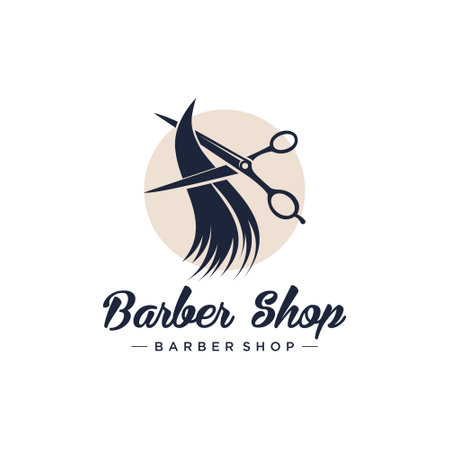 Haircut logo design with modern unique style ideaのイラスト素材