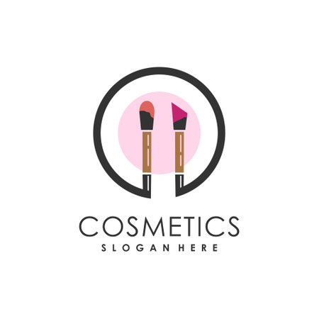 Makeup logo design with modern unique style ideaのイラスト素材