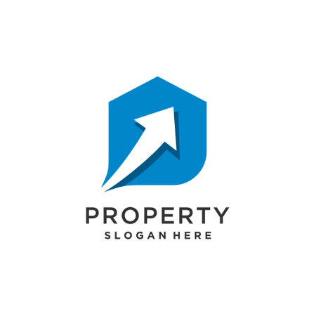 Property logo design concept template premium vectorのイラスト素材