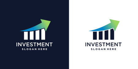 Investment logo design vector with modern styleのイラスト素材