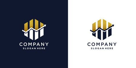 Investment logo design vector with modern styleのイラスト素材