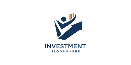 Investment logo design vector with modern styleのイラスト素材