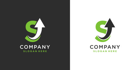 Letter S logo design vector with arrow styleのイラスト素材