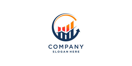 Investment logo design vector with modern styleのイラスト素材