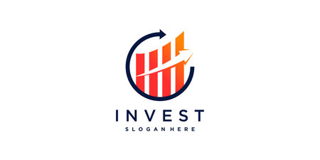 Investment logo design vector with modern styleのイラスト素材