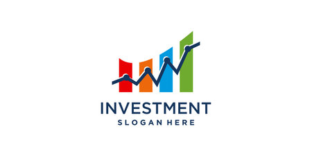 Investment logo design vector with modern styleのイラスト素材