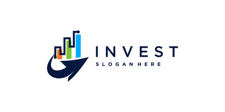Investment logo design vector with modern styleのイラスト素材