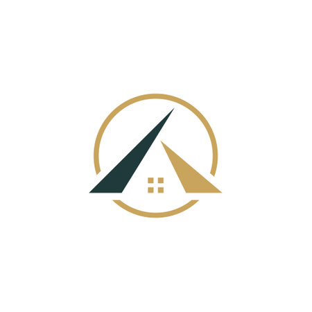 House with modern abstract concept logo designのイラスト素材