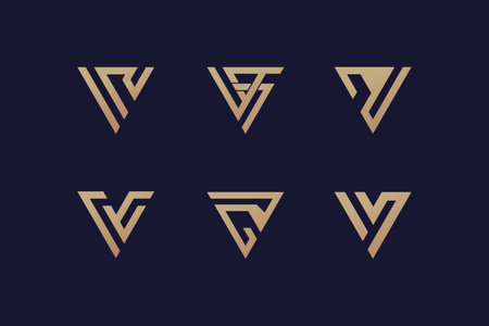 Letter V with modern abstract concept logo designのイラスト素材