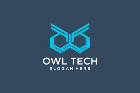Owl logo idea with modern abstract concept vectorのイラスト素材