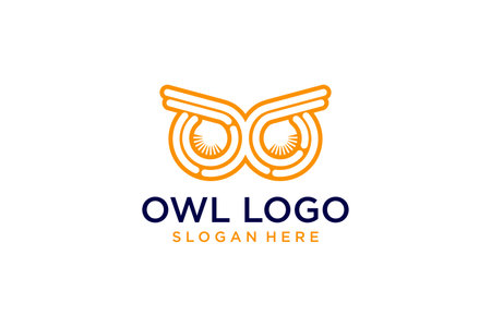 Owl logo idea with modern abstract concept vectorのイラスト素材