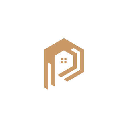 Letter P logo idea with modern creative building conceptのイラスト素材