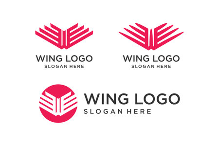 Wing logo idea with modern creative unique conceptのイラスト素材