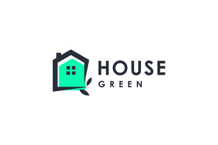 Green house with abstract concept modern designのイラスト素材