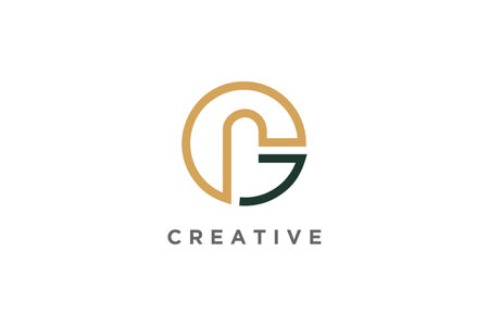 Letter G with abstract concept modern designのイラスト素材