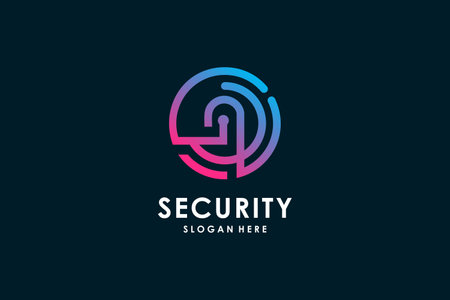 Security with abstract concept modern designのイラスト素材