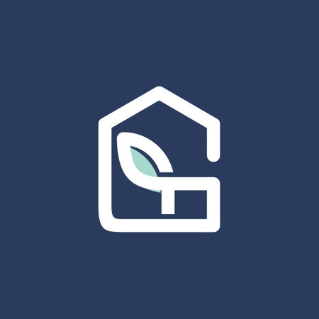 Green house logo vector with modern idea conceptのイラスト素材