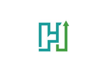 Letter H logo vector with modern concept design ideaのイラスト素材