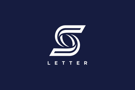 S letter vector with modern concept white designのイラスト素材