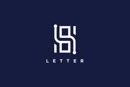 S letter vector with modern concept white designのイラスト素材