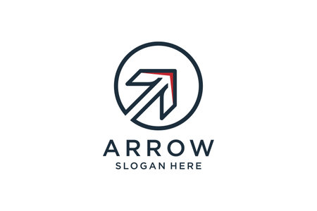Arrow logo vector with modern concept creative designのイラスト素材