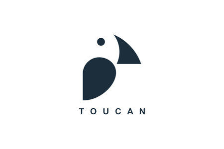 Toucan bird logo vector with creative unique design idaeのイラスト素材