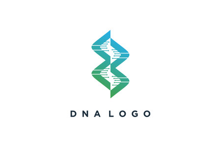 Dna logo vector with modern concept creative technology designのイラスト素材