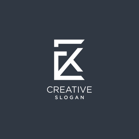Letter K logo vector with modern creative and simple ideaのイラスト素材