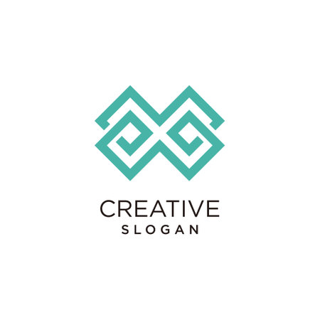 Letter M logo vector with modern creative and simple ideaのイラスト素材