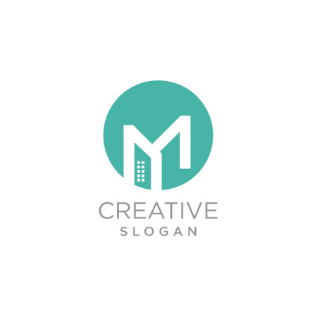 Letter M logo vector with modern creative and simple ideaのイラスト素材