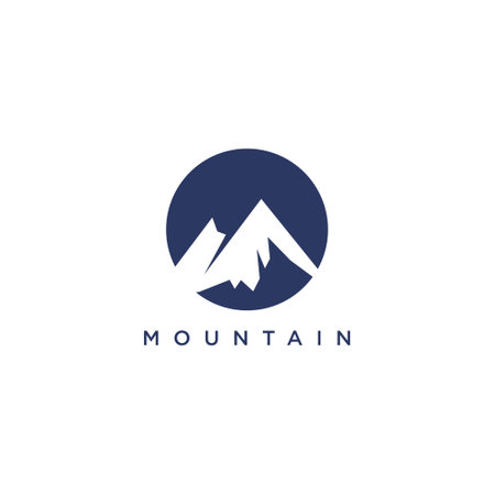 Mountain logo vector with modern abstract ideaのイラスト素材