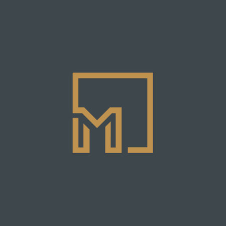 Letter M logo vector with modern creative and simple ideaのイラスト素材