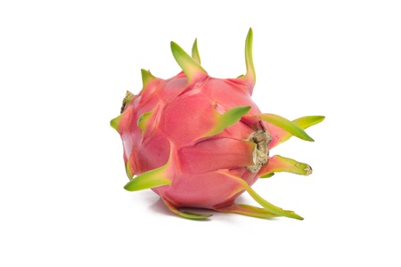 dragon fruit isolated on white backgroundの写真素材