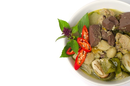 Thai food chicken green curryの写真素材
