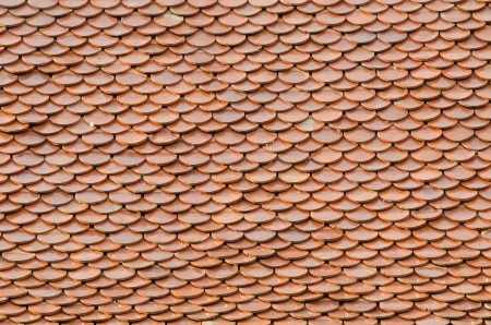 Close up Temple roof tile in thai styleの写真素材