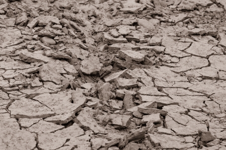 Cracked by the heat long life less soilの写真素材