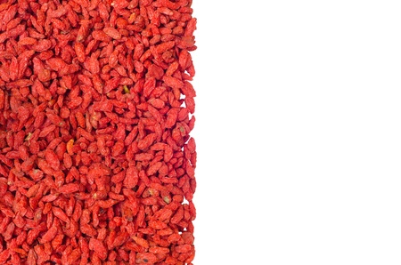 chinese wolfberry isolated on white backgroundの写真素材