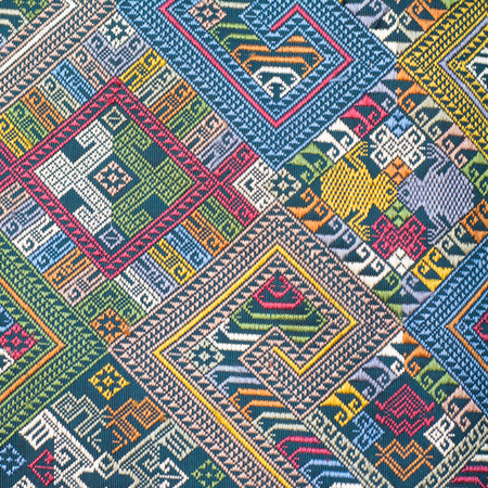 Fabrics in Lao Market