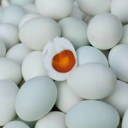 salted egg at local market, Thailand