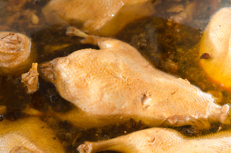 Pot stewed duck in boil sauceの写真素材