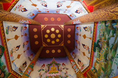Loei, Thailand - March 19  : Art Thai, Mural mythology buddhist religion on wall at Wat Sri sudha was  in Loei province,Thailand . Photography on March 19, 2017のeditorial素材