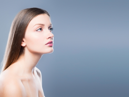 Portrait of beautiful girl - healthy skinの写真素材