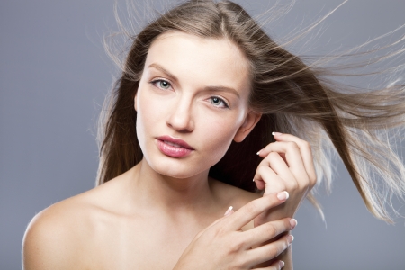 Portrait of beautiful girl - healthy skinの写真素材
