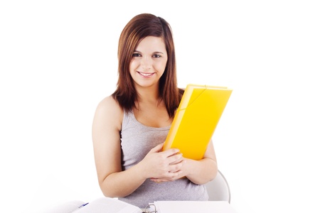 Young woman studyingの写真素材