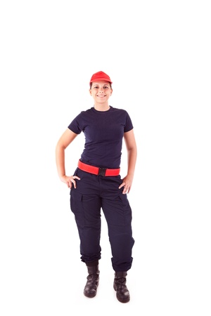 Beautiful woman with professional uniformの写真素材