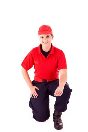 Beautiful woman with professional uniformの写真素材
