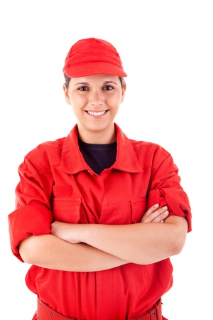 Beautiful woman with professional uniformの写真素材
