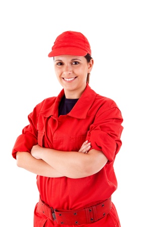 Beautiful woman with professional uniformの写真素材