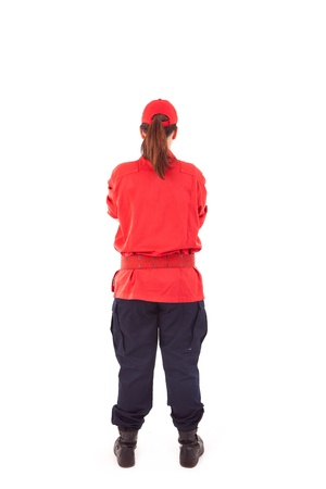 Beautiful woman with professional uniformの写真素材